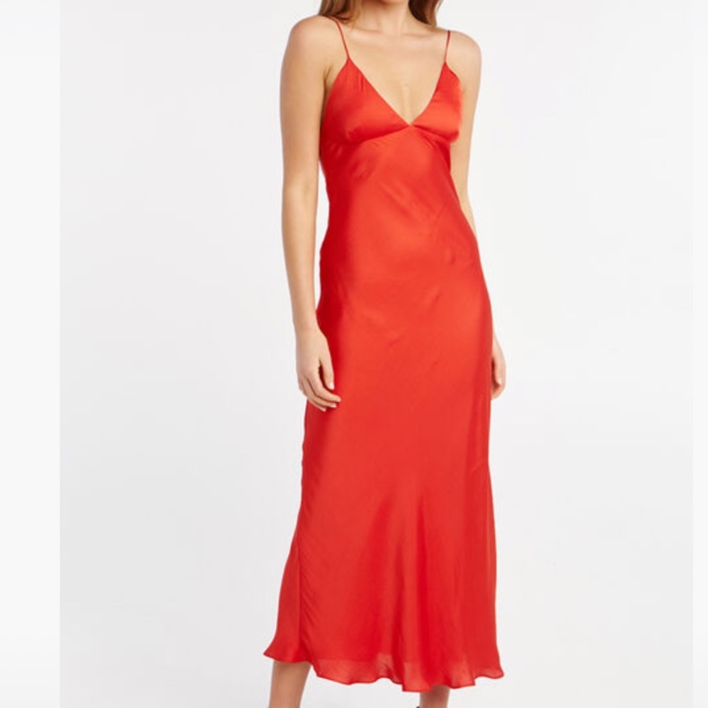 Bardot Red Slip Dress - Picture 4 of 4
